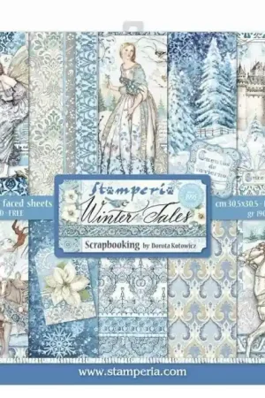 Últimas Unidades PAPEL SCRAP STAMPERIA KIT 30x30 WINTER TALES 10 H