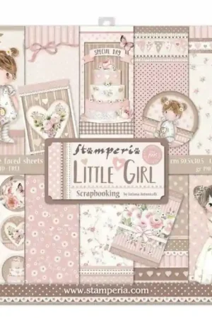 Alta Calidad PAPEL SCRAP STAMPERIA KIT 30x30 LITTLE GIRL 10 H