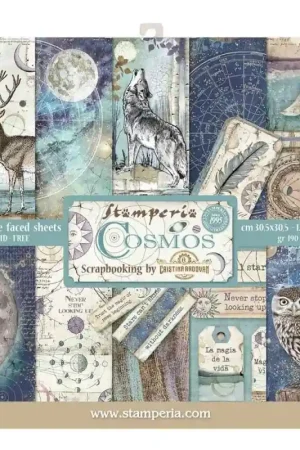 Mejor Precio PAPEL SCRAP STAMPERIA KIT 30x30 COSMOS 10 H
