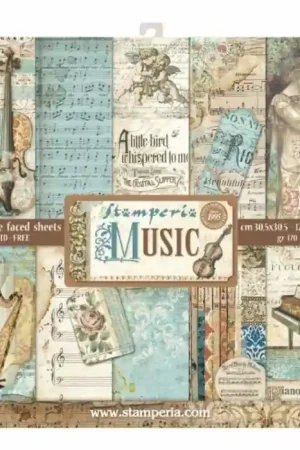 Mejor Calidad PAPEL SCRAP STAMPERIA KIT 30x30 MUSIC 10 H
