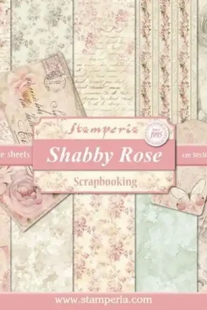 PAPEL SCRAP STAMPERIA KIT 30x30 SHABBY ROSE 10 H Garantía Incluida