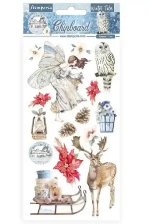 CHIPBOARD STAMPERIA 15x30 WINTER TALES CHRISTMAS Económico