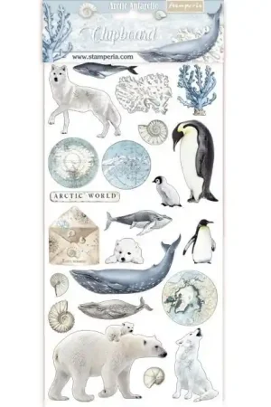 CHIPBOARD STAMPERIA 15x30 ARCTIC ANTARCTIC De Moda