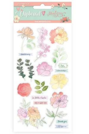CHIPBOARD STAMPERIA 15x30 CELEBRATION FLOWERS Artesanal