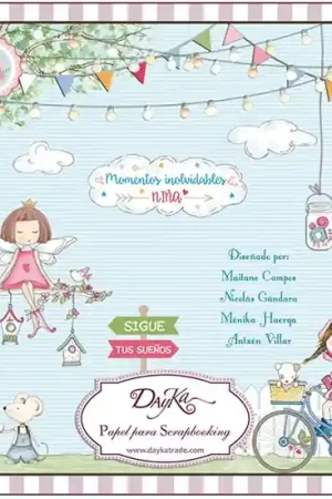 Nueva Colección PAPEL SCRAP DAYKA BLOC 20x20 SCP-1014 MOMENTOS INOLVIDABLES NIÑA