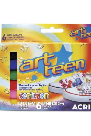 Súper Precio ROTULADOR TEXTIL ACRILEX ARTTEEN SET 6 COLORES