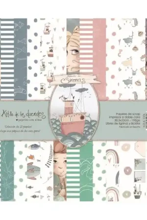 PAPEL SCRAP EL ALTILLO DE LOS DUENDES KIT 30x30 HABLANDO DE SIRENAS Pago Seguro