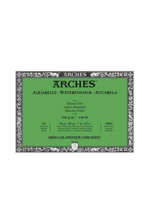BLOC ARCHES ACUARELA GR FINO 18X26CM 300G 20H Moderno