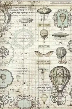 Ordena Ya PAPEL ARROZ STAMPERIA A3 VOYAGES FANTASTIQUES BALLOON