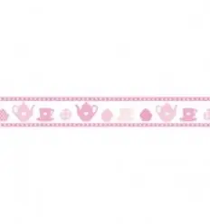 WASHI TAPE STAMPERIA PINK TEA POTS AND CUPS Precio Reducido