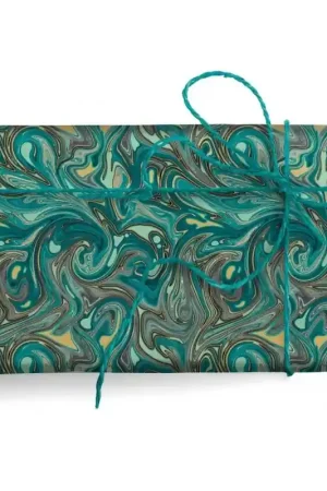 Precio De Fábrica PAPEL DECORATIVO KARTOS ORO AGUAS AZULES 100x70 CM