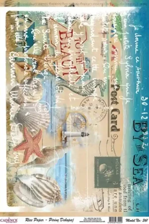 No Te Lo Pierdas PAPEL ARROZ CADENCE Nº361 BY THE SEA 30X41