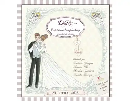 PAPEL SCRAP DAYKA BLOC 20x20 SCP-1009 NUESTRA BODA Promoción Exclusiva