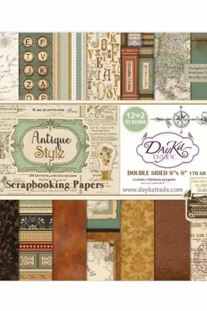 Compra Ahora PAPEL SCRAP DAYKA BLOC 20x20 SCP-1031 ANTIQUE STYLE
