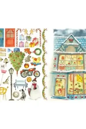 PAPEL ARROZ CALAMBOUR CO26 NAVIDAD 35x50 Moderno