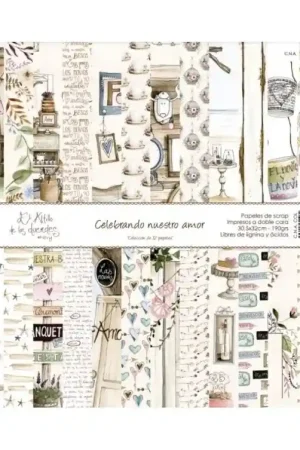 PAPEL SCRAP EL ALTILLO DE LOS DUENDES KIT 30x30 CELEBRANDO NUESTRO AMOR Oferta De Temporada