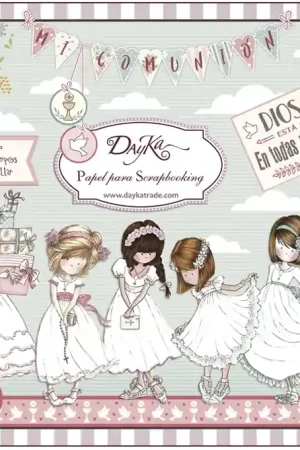 PAPEL SCRAP DAYKA BLOC 20x20 SCP-1012 COMUNIÓN NIÑA Novedad