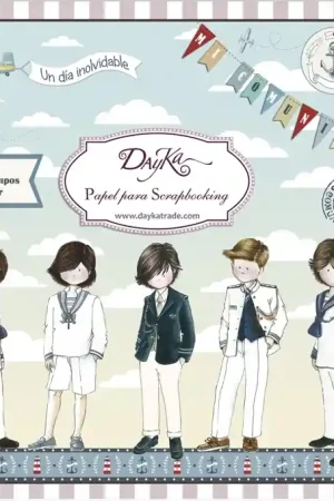 PAPEL SCRAP DAYKA BLOC 20x20 SCP-1013 COMUNIÓN NIÑO Máxima Calidad