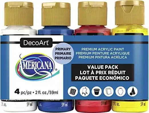 Marca Reconocida AMERICANA MATE SET 4 COLORES PRIMARIOS 59 ML