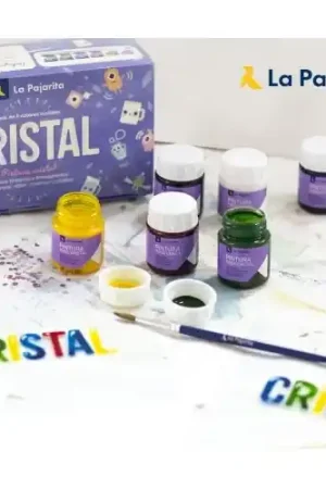 Envío Gratis PINTURA CRISTAL LA PAJARITA, SET 6 UDS
