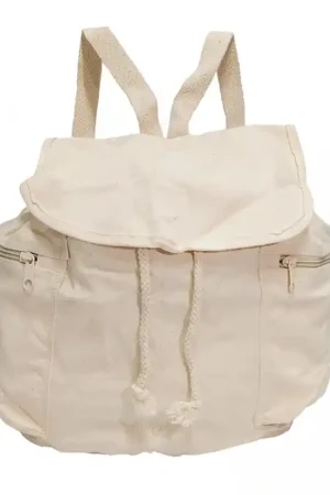 Última Oportunidad MOCHILA DE ALGODÓN CON CREMALLERA 38x36 CM