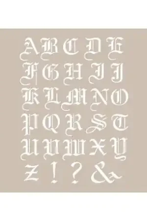 Solo Por Tiempo Limitado STENCIL CADENCE 21x29 CM LETRAS GÓTICAS