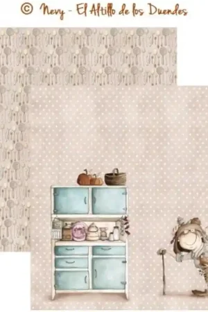 Nuevo Modelo PAPEL SCRAP EL ALTILLO DE LOS DUENDES, OFELIA ENTRE FOGONES 011