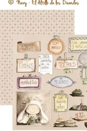 PAPEL SCRAP EL ALTILLO DE LOS DUENDES, OFELIA ENTRE FOGONES 006 Envío Gratis