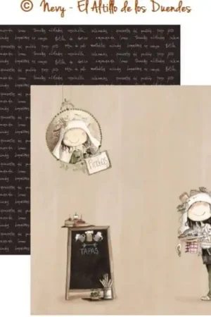 Promoción Exclusiva PAPEL SCRAP EL ALTILLO DE LOS DUENDES, OFELIA ENTRE FOGONES 005