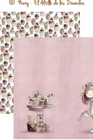 PAPEL SCRAP EL ALTILLO DE LOS DUENDES, OFELIA ENTRE FOGONES 003 Moderno