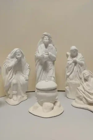 ESCAYOLA, ANUNCIACIÓN 6 PIEZAS 19 CM Artesanal