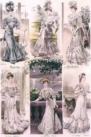 PAPEL ARROZ CALAMBOUR DGR242 DAMAS DE ÉPOCA 35x50 Súper Precio