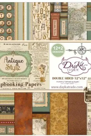 Lujoso PAPEL SCRAP DAYKA KIT 30x30 SCP-3031 ANTIQUE STYLE