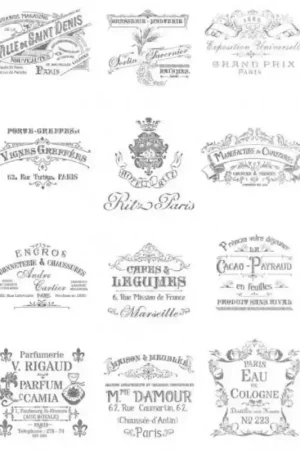 Rebajas PAPEL ARROZ CADENCE Nº037-B FONDO PLATA SELLOS VINTAGE 30X41