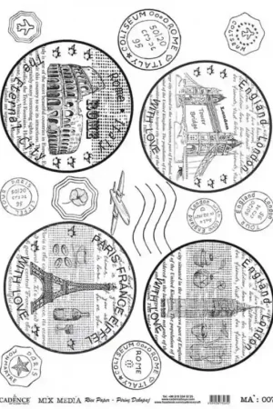 PAPEL ARROZ CADENCE Nº007-B SELLOS VIAJE 30x41 Pago Seguro