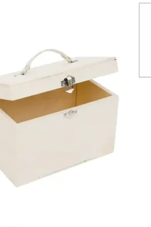 CAJA MADERA CON ASA 20x12x14 CM De Moda