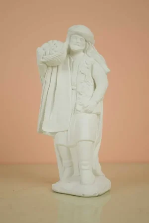 ESCAYOLA, PASTOR CON CESTO DE FRUTAS 19 CM Stock Limitado