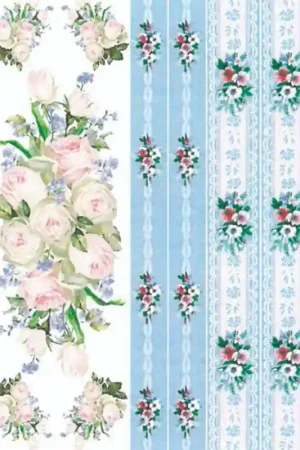 PAPEL ARROZ CALAMBOUR DGR292 PUNTILLAS AZUL/BLANCO 35x50 Directo De Fábrica