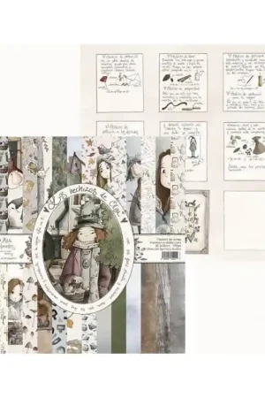 PAPEL SCRAP EL ALTILLO DE LOS DUENDES KIT 30x30 LOS HECHIZOS DE OLGA Súper Precio