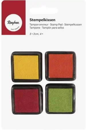 TAMPÓN TINTA RAYHER, SET PRIMAVERA 4 COLORES Gran Oferta