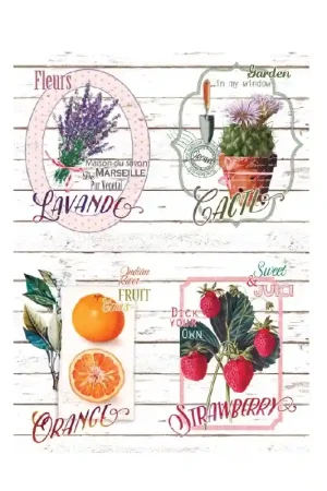 Imprescindible (Must-Have) PAPEL ARROZ CADENCE Nº372 ETIQUETAS HUERTO 30x41