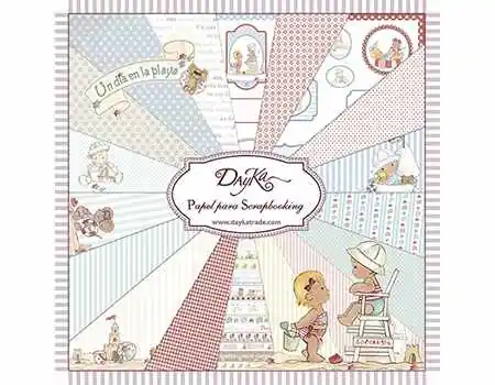 PAPEL SCRAP DAYKA BLOC 20x20 SCP-1002 UN DÍA EN LA PLAYA Ocasión Especial