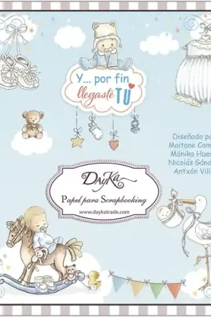 PAPEL SCRAP DAYKA BLOC 20x20 SCP-1020 BEBÉ NIÑO Y POR FIN LLEGASTE TÚ Súper Precio