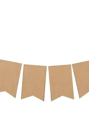 SILUETA MADERA, SET 12 BANDERINES 12x7.9x0.3 CM Envío Exprés