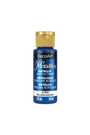 PINTURA AMERICANA 59ml METALIZADO AZUL HIELO No 75 Hecho A Mano