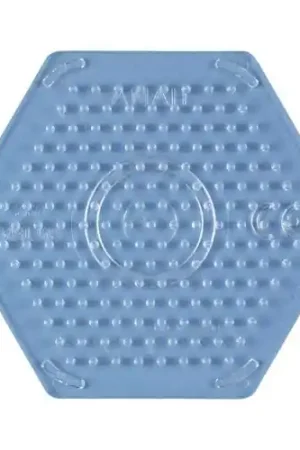 PLACA HAMA MIDI HEXAGONAL PEQUEÑA TRANSPARENTE 8x9 CM Nº223TR De Moda