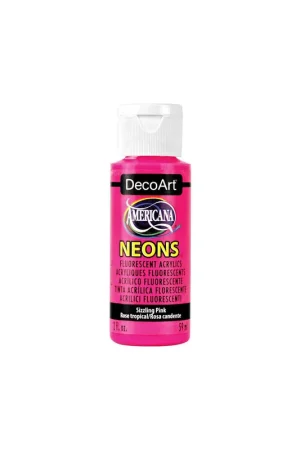 PINTURA AMERICANA 59ml NEON ROSA CHISPEANTE Garantía De Devolución De Dinero