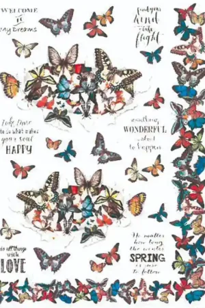 Comprar En Línea PAPEL ARROZ CALAMBOUR DGR293 GIPSY MARIPOSAS 35x50