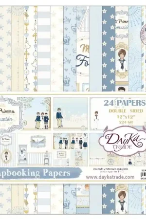 Últimas Unidades PAPEL SCRAP DAYKA KIT 30x30 SCP-3016 COMUNIÓN NIÑO 2019