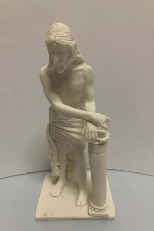 MARMOLINA, CRISTO COLUMNA 16 CM Envío Gratis